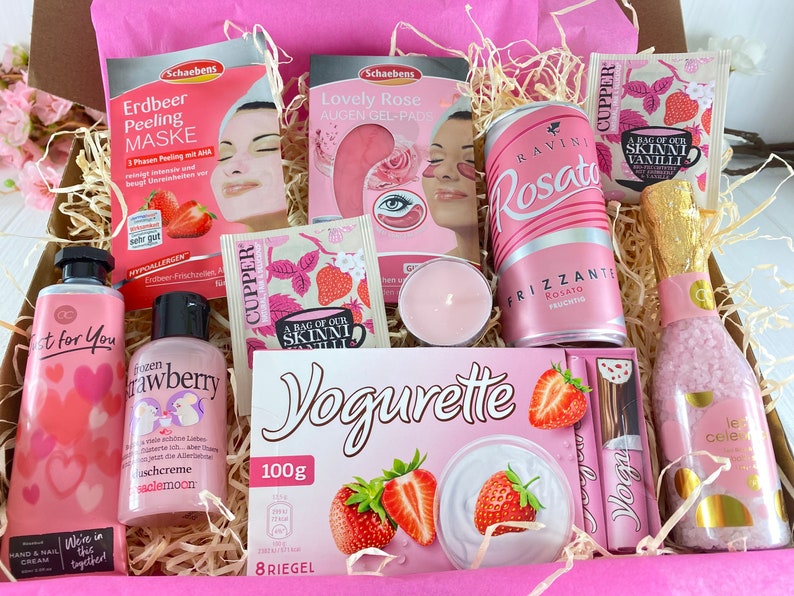 Frauen Personalisierte Geschenkbox Frauen, Beauty , Freundin, Wellness, Valentinstag, Muttertag, Herz, Rose Box Rosa 1