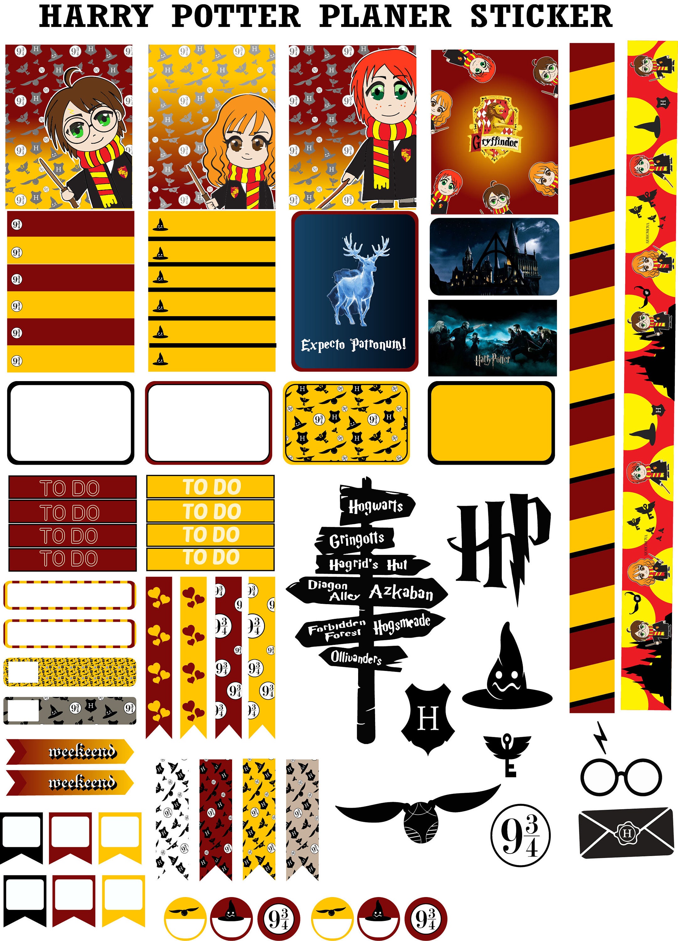 Harry Potter Planner Sticker Etsy