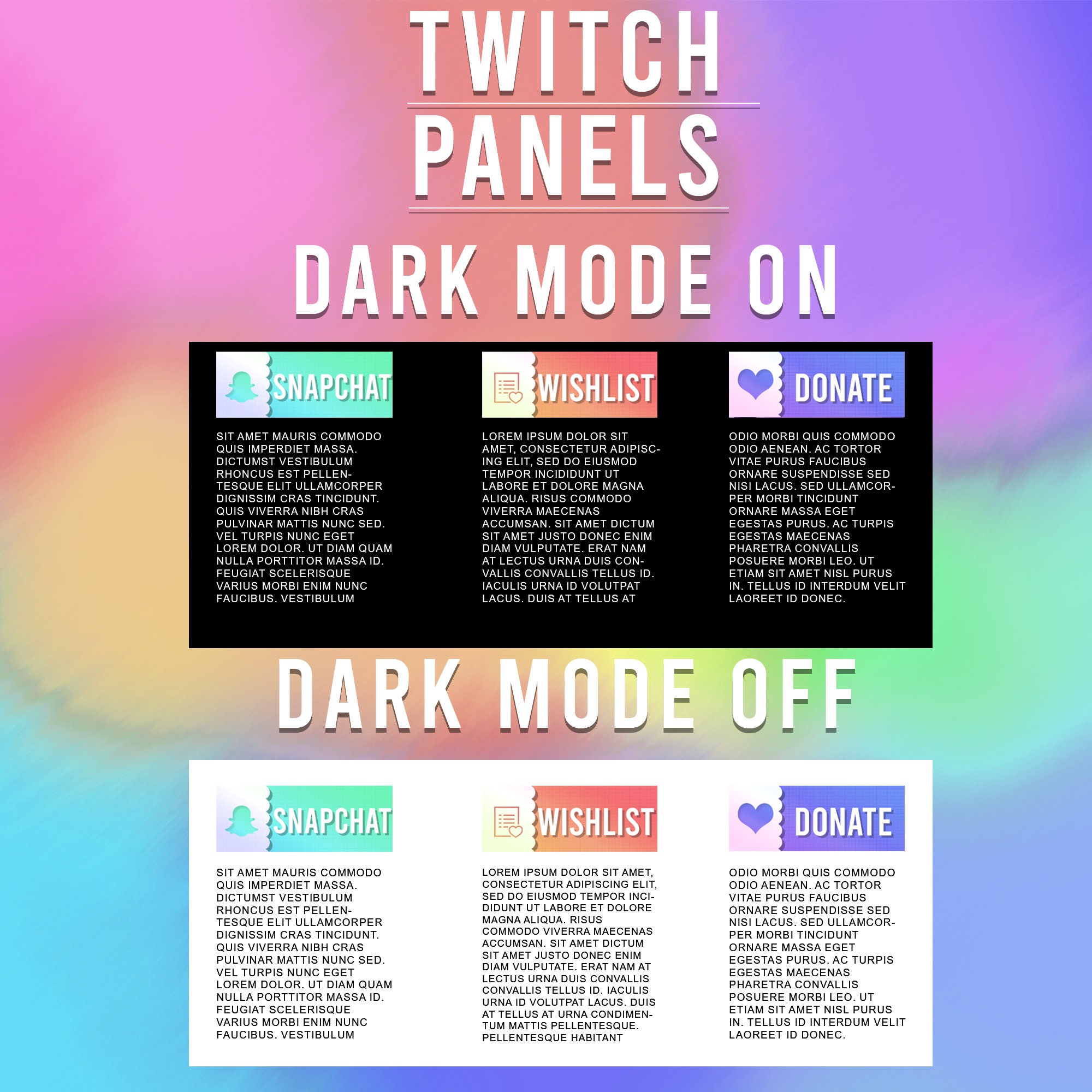twitch panels twitch panels