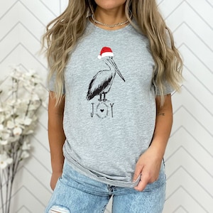 Pelican Santa Christmas Joy T Shirt, Bird Lover shirt ,Holiday party shirt, Christmas Pajamas, Funny bird shirt