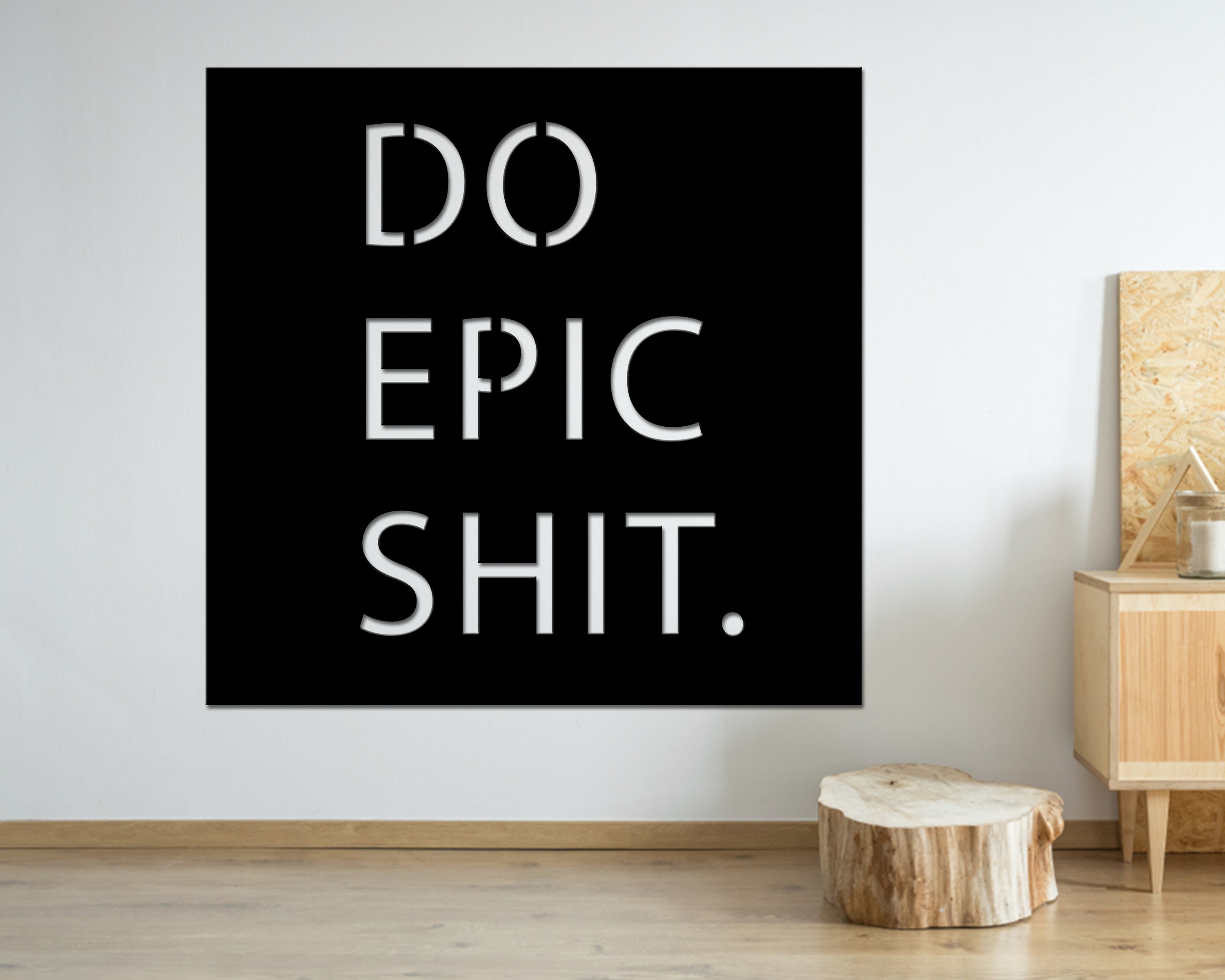 Do Epic Shit Metall Wandbuchstaben Metall Wandkunst | Etsy