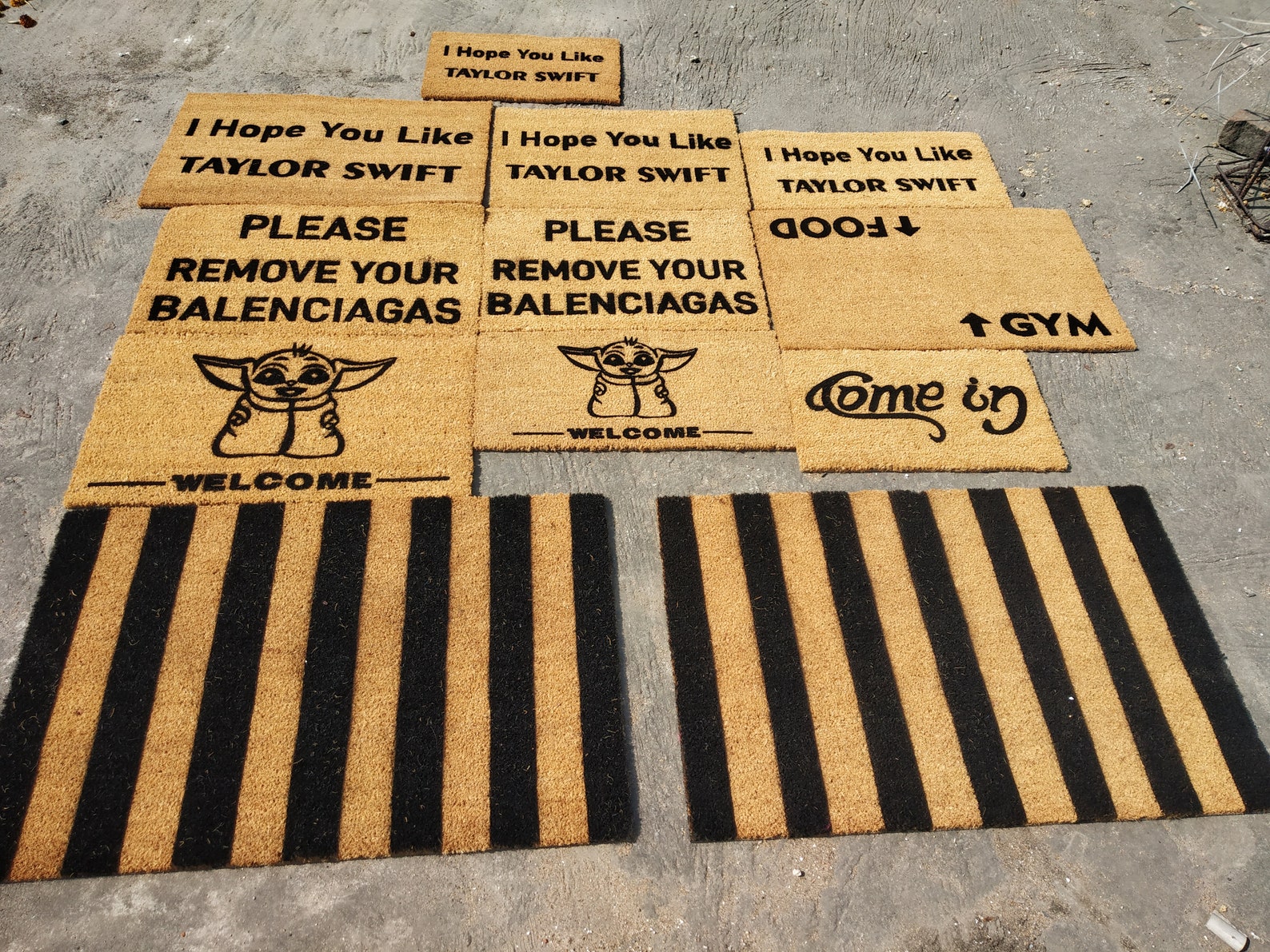 Smiley doormats Sad Face Smiley Face Doormat Mood faces Etsy