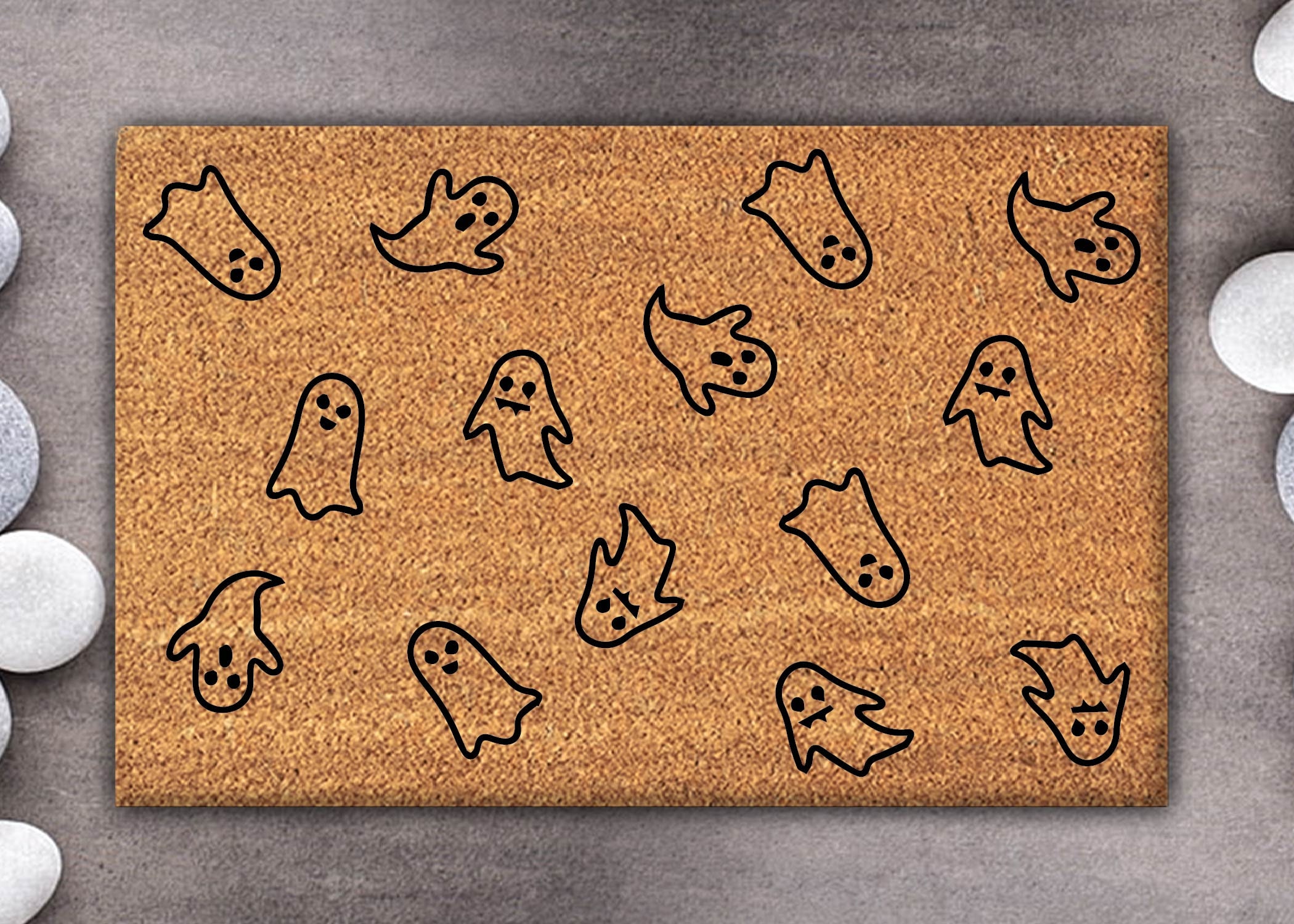 Ghosts Doormat Halloween Doormat Mat Halloween Etsy
