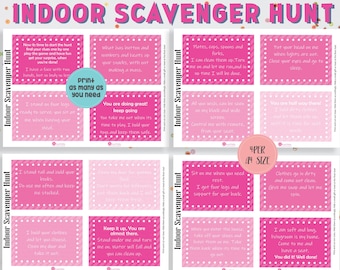 Indoor Scavenger Hunt Printable: Riddle Clue Cards (PDF Download)
