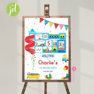 Soft Play Birthday Welcome Sign: Indoor Jungle Gym (DIGITALFILE)