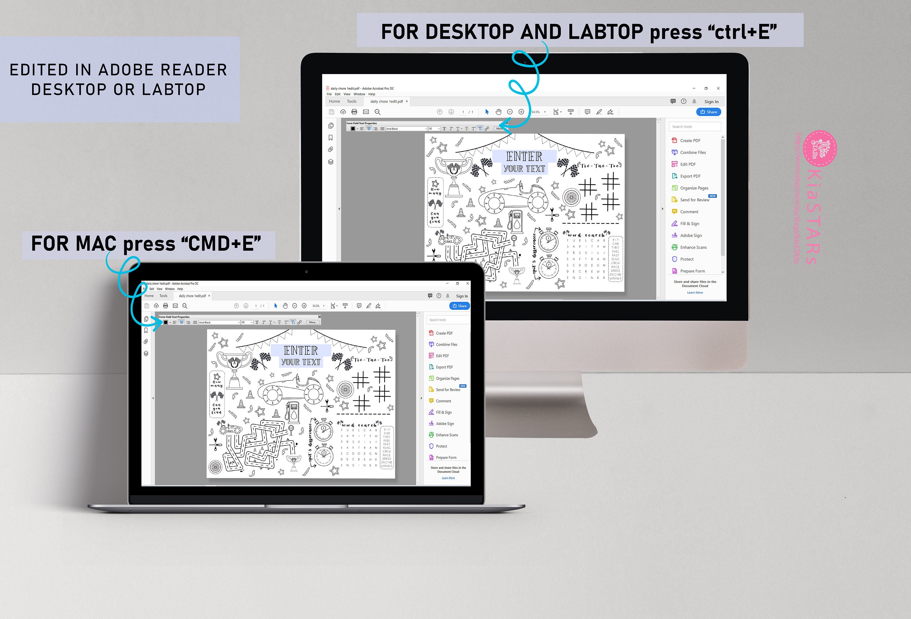 Race Car Activity And Coloring Pages EDITABLE Racing | Etsy