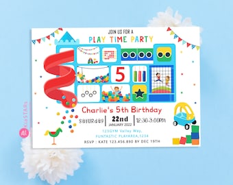 Indoor Bounce Invitation Soft Play Area Birthday Invite Play Center Adventure Jungle Gym Party Kids Indoor Play Party Invitation DIGITALFILE