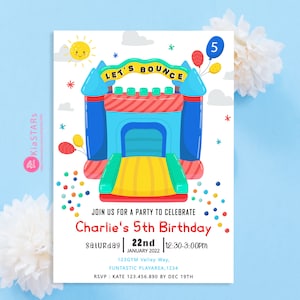 Bounce House Birthday Invitation: Soft Play Area (Digital File)