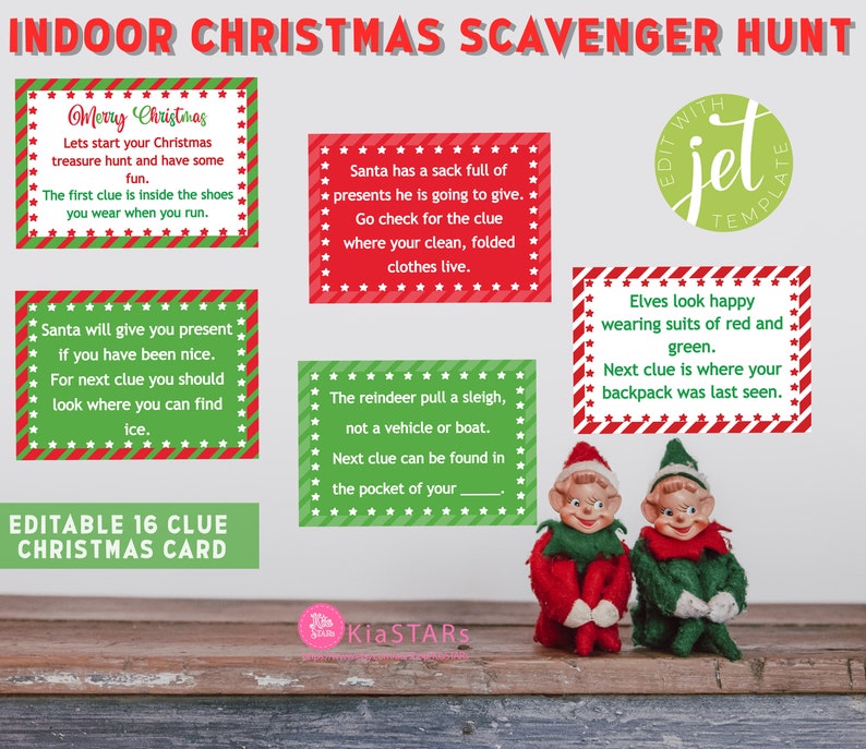 Christmas Scavenger Hunt Christmas Party Game Christmas - Etsy