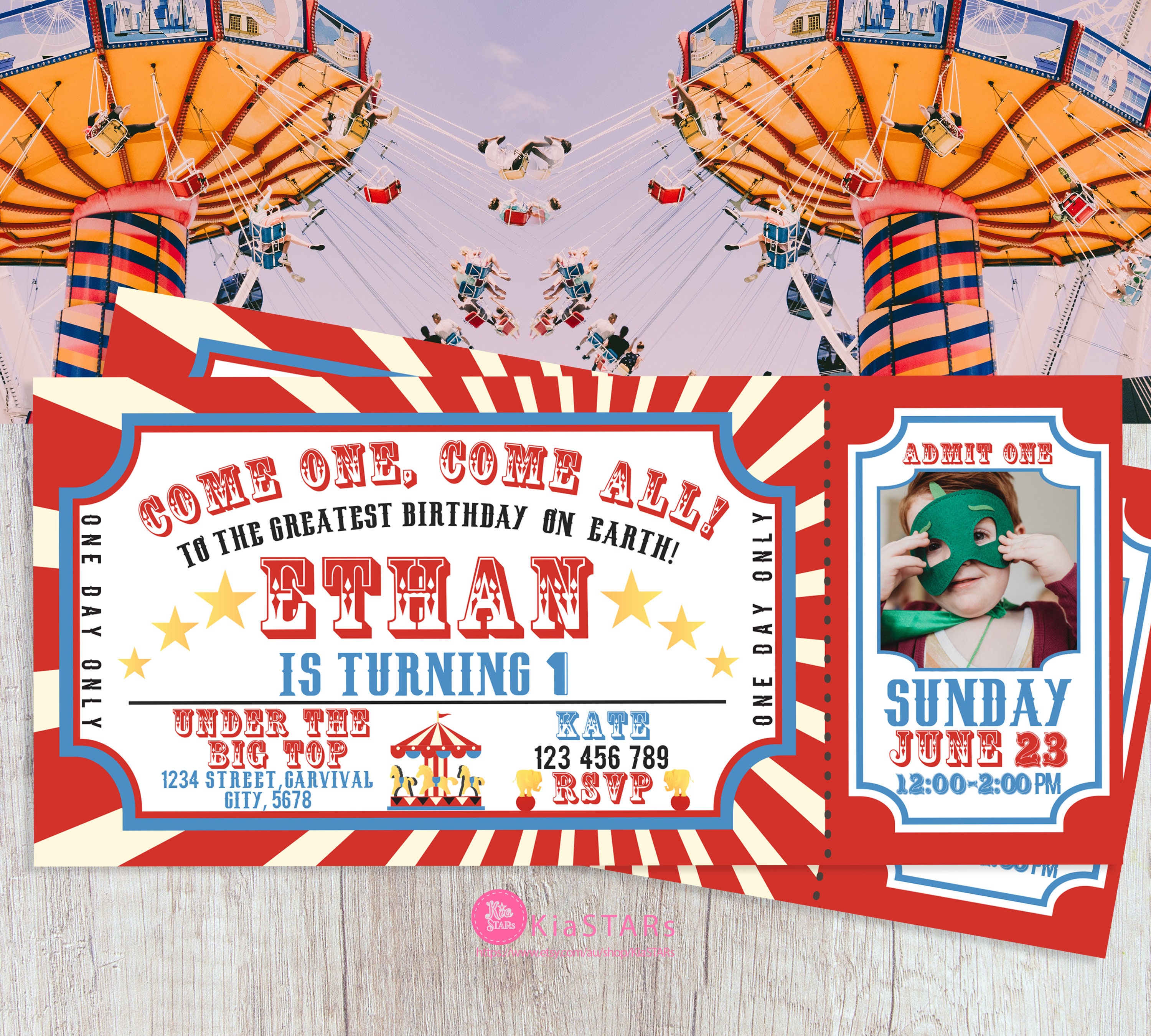 Carnival Themed Invitations