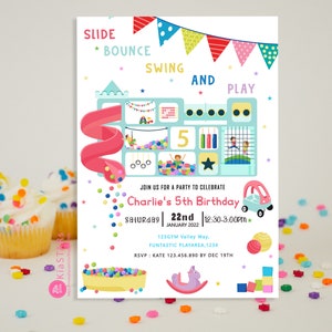 Soft Play Birthday Invitation: Jungle Gym Adventure (DIGITALFILE)