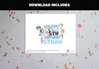 Bluey Birthday Cake Topper| Bluey Party Invitation Any Age Birthday | Boys Girl Birthday Invitation | Bluey Theme Printable