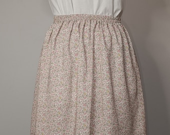 Women's viscose skirt in Liberty of London pink chamomile print