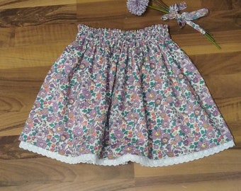 Personnalisable * Jupe Liberty et broderie anglaise, bébé et enfant, sur mesure