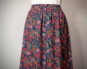 Custom-made Liberty viscose women's skirt, several prints available