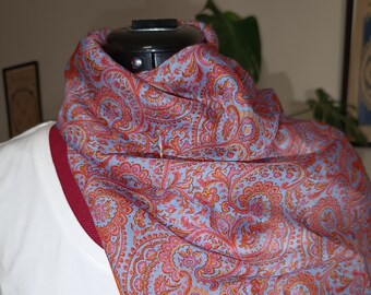 Liberty paisley silk chiffon scarf or snood