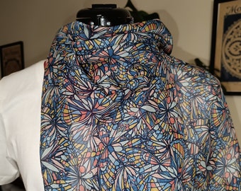 Liberty Jewel silk chiffon scarf or snood