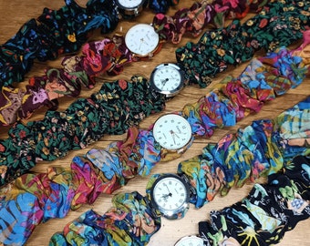Watch with removable Liberty silk strap