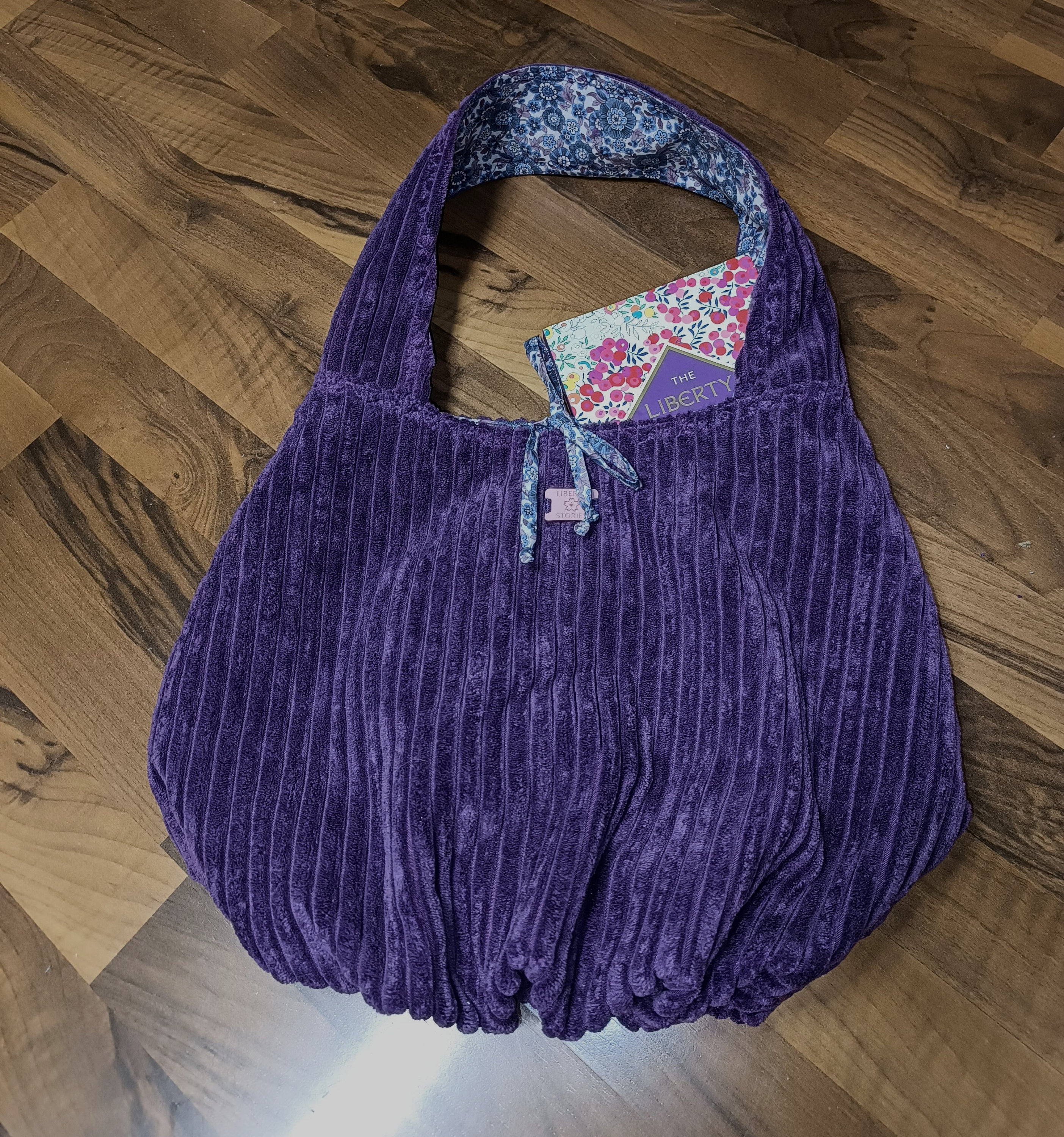 Customizable Reversible Velvet and Liberty Soft Hobo Bag Etsy