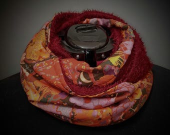 Liberty lantana and soft fur knit snood - customizable