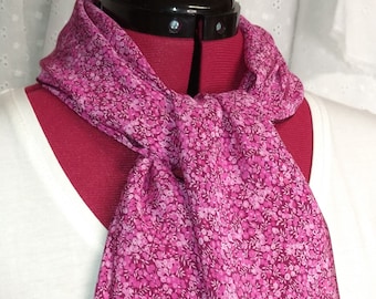 Liberty of London Wilmslow Berry Pink Lightweight Silk Scarf