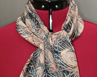 Liberty silk chiffon scarf Juno's Feather pink