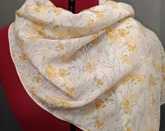 Liberty print silk crepe de chine scarf, Aurélia pattern A