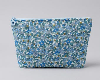Customizable quilted Liberty print pencil case