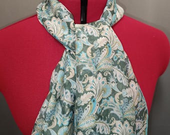 Liberty chiffon scarf, Alpine Symphony Concerto turquoise