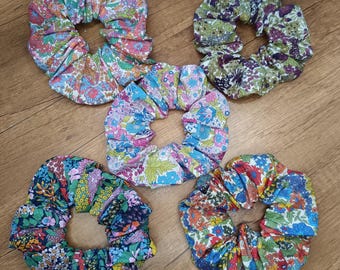 Liberty print 100% cotton elastic hair scrunchie