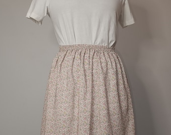 Liberty of London women's viscose skirt with pink Chamomille print