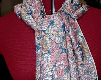 Liberty Blackburn silk and viscose scarf or snood
