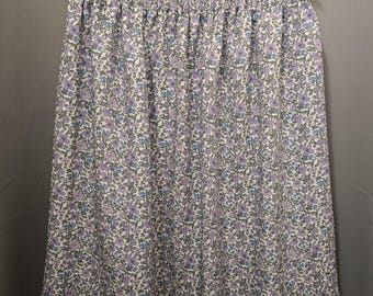 Women's Liberty Meadow lavender viscose skirt, made to measure