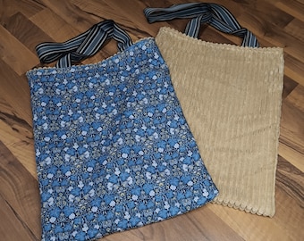 Reversible tote bag in Liberty Vine Thief poplin and corduroy