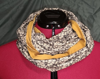 Double Snood Liberty Mitsi Valéria and very soft flannel