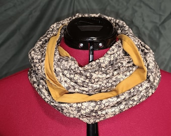 Double Snood Liberty Mitsi Valéria et flanelle toute douce