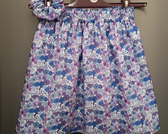 Liberty Arrow baby and girl skirt & matching scrunchie