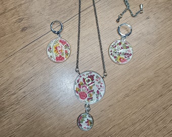 Liberty necklace and earrings set, unique model