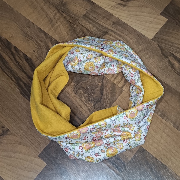 Snood tour de cou enfant Liberty Félicité et double gaze