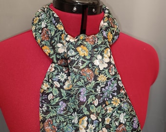 Liberty chiffon scarf by Rachel Meadow, dark