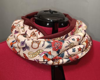 Liberty lantana Love Letter snood or scarf and very soft flannel