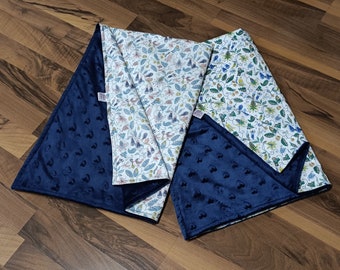 Liberty and Minky baby and children's travel blanket
