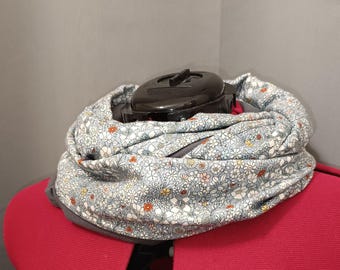 Liberty lantana June's Meadow snood and soft flannel