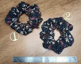 Liberty silk scrunchie, crepe de chine, Forbidden Fruits, rare!