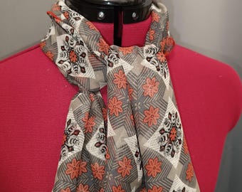 Chelsea print Liberty silk chiffon scarf or snood