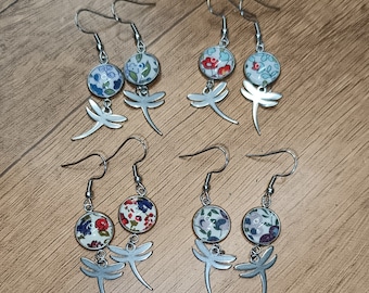Liberty dragonfly earrings, 4 models
