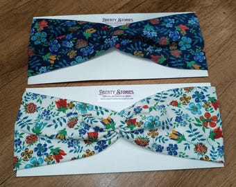 Liberty jersey headband Edenham rare limited edition, upcycling