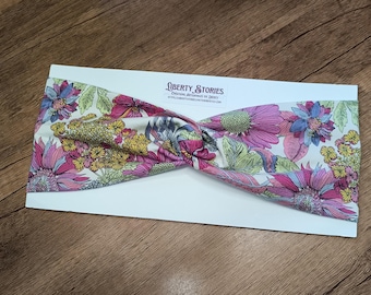 Liberty Angelica headband, rare upcycled printed jersey