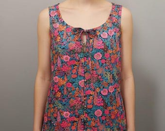 Customizable and made-to-measure Liberty print women's tank top