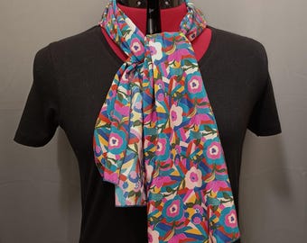 Liberty Bloomsbury silk crepe scarf or snood